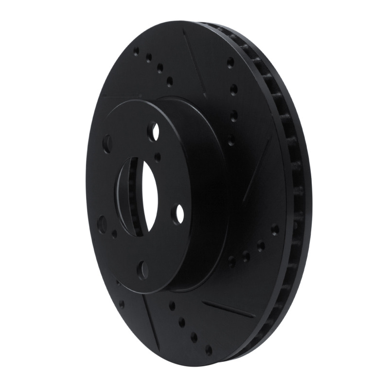 Toyota Tacoma Brake Rotor (1) - Front Right - R1 Concepts - Drilled & Slotted - Black - `05-`15